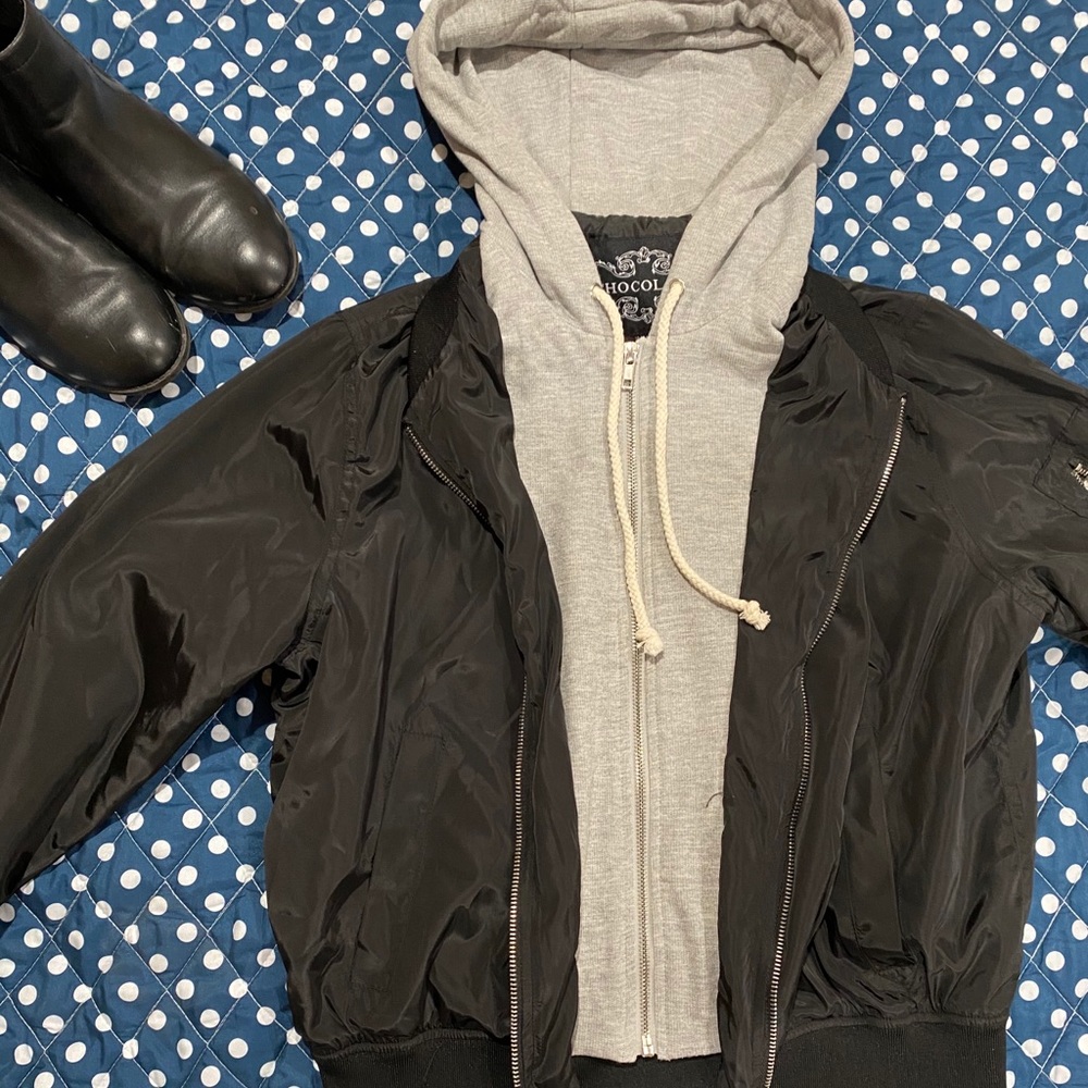 Black Bomber Jacket